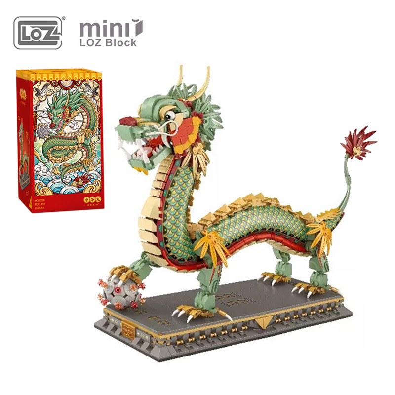 Diy Electronics For Adults - LOZ 1416-teiliger Chinesischer Drachen Modellbausatz Kreative