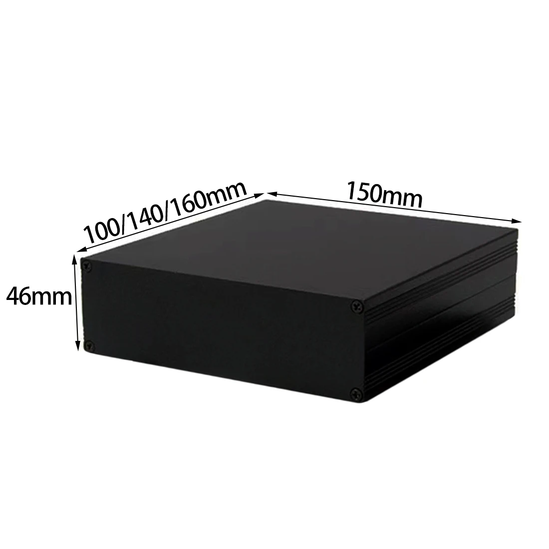 Diy Electronics Case - Aluminium gehäuse 150*46*140/160mm wasserdichte Split-Box Silber/Schwarz