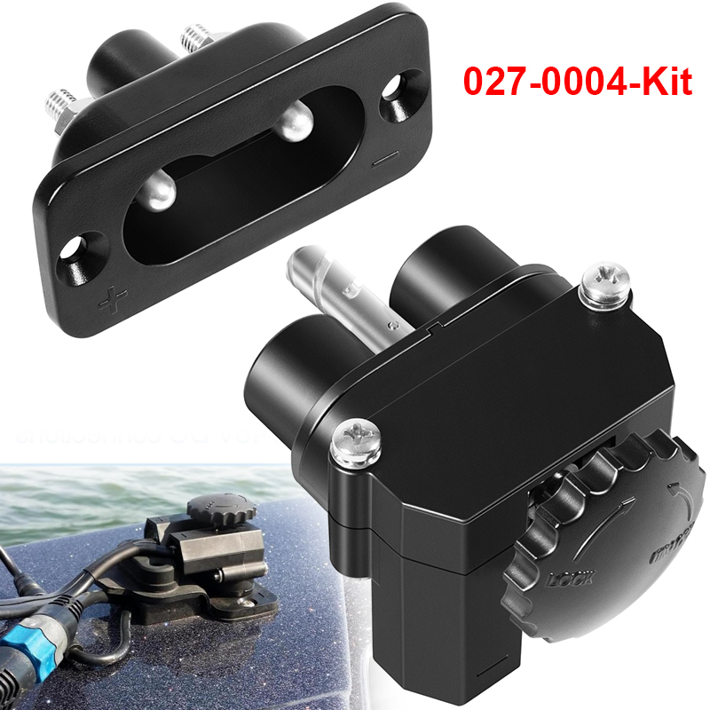 Learn Diy Electronics - 027-0004 Marine 12-48V DC Stromanschluss-Set, Außenborder-Trollingmotor-Stecker