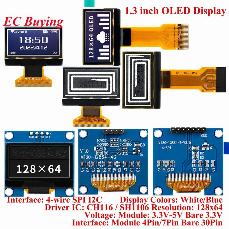 1,3-Zoll-OLED-Modul 1,3-Zoll-D – I2C Lcd Display Bewertung und Preis
