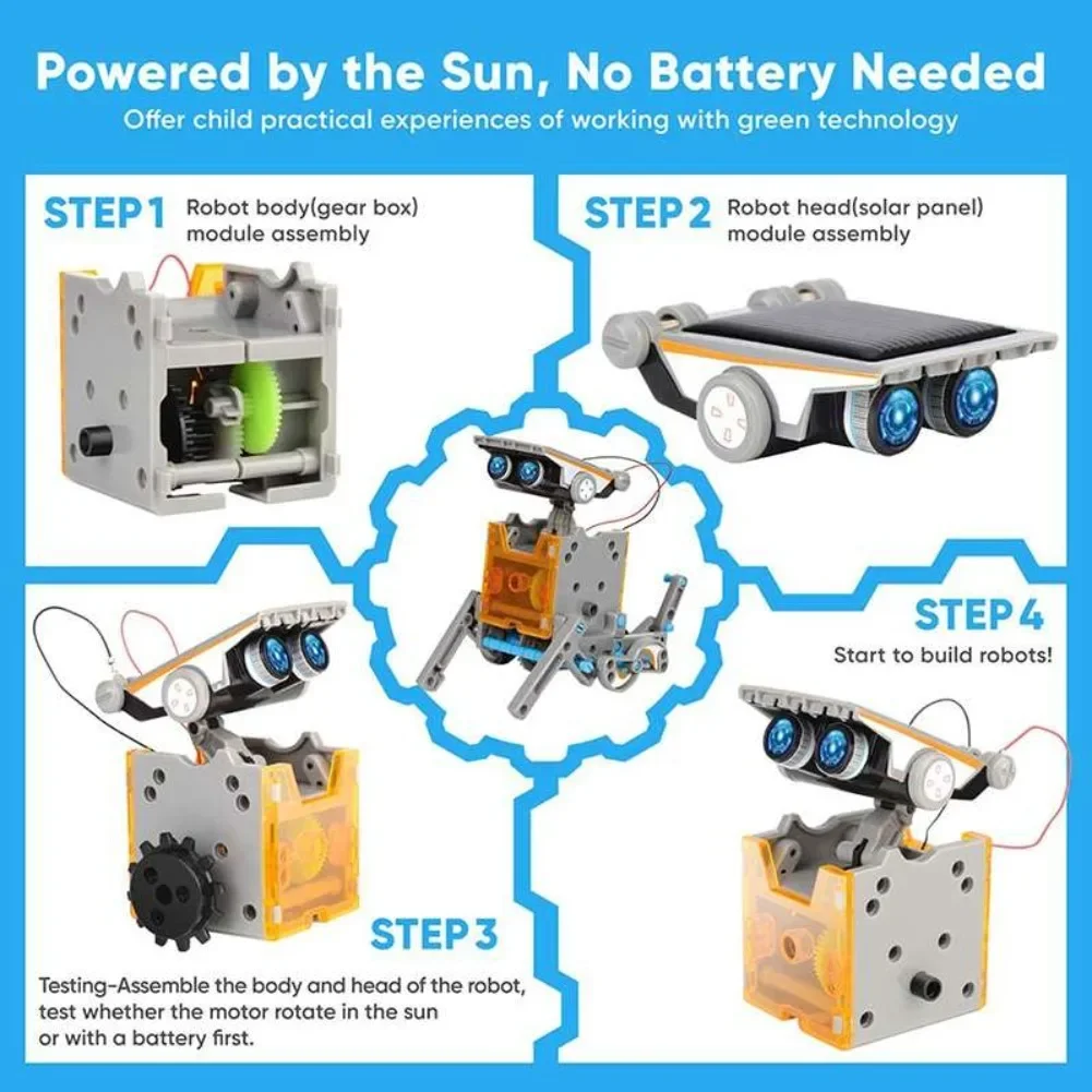 13-in-1 solarbetriebener Robot – Diy Electronics Set Bewertung und Preis